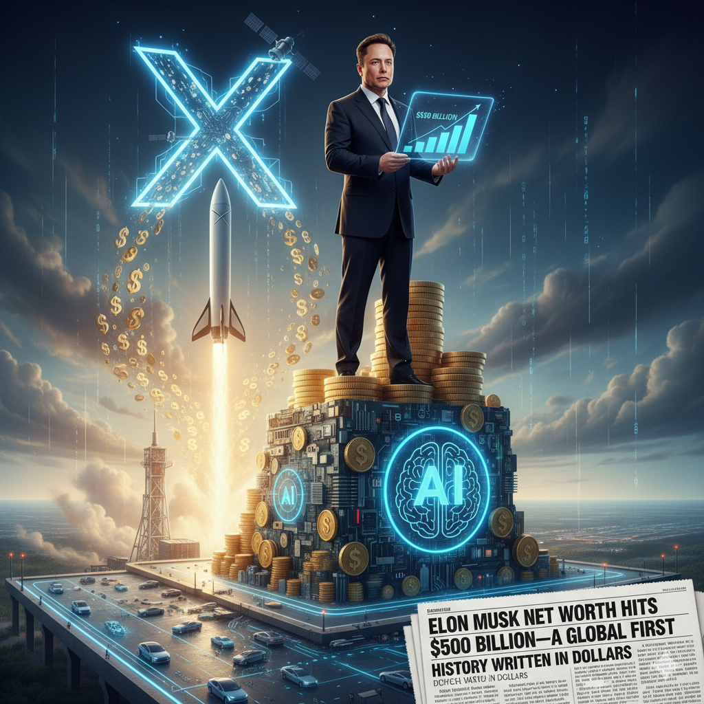 Elon Musk Net Worth Hits $500B